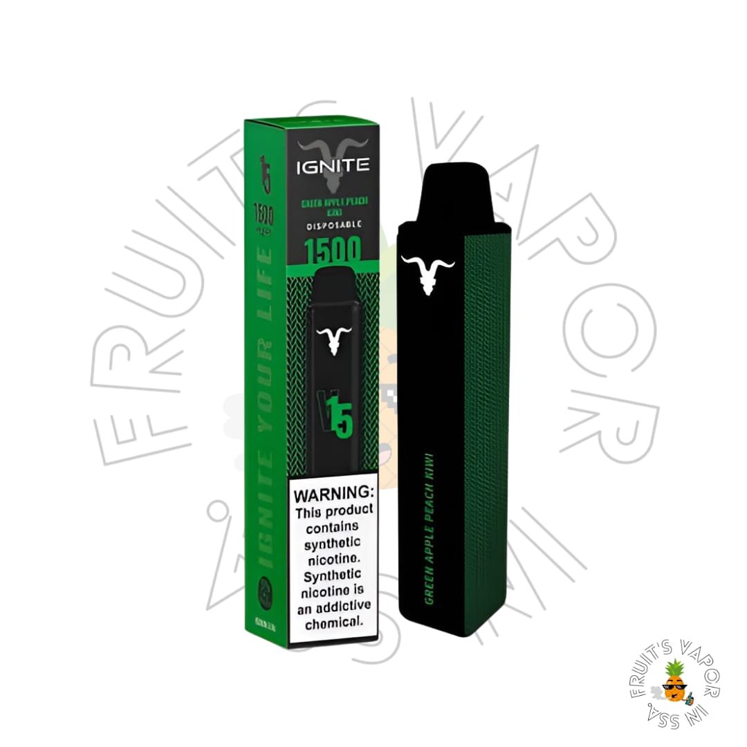Ignite V15 - 1.500 Puffs Green Apple Peach Kiwi