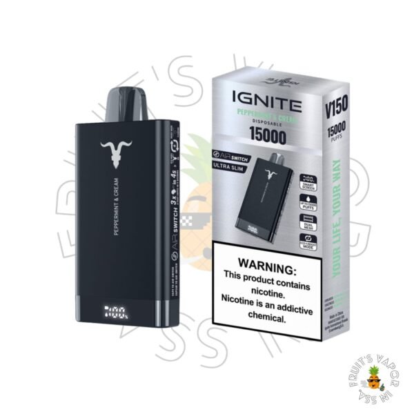 Ignite V150 – 15.000 Puffs Peppermint & Cream
