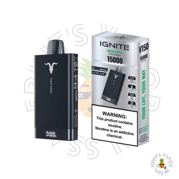 Ignite V150 -15.000 Puffs Green Apple