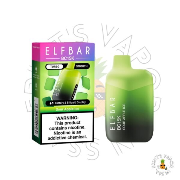 Elfbar BC15000 Puffs Sour Apple Ice