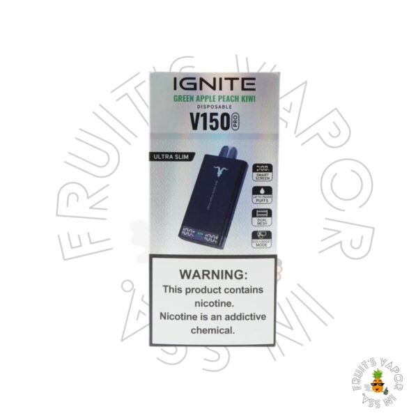 Ignite V150 -15.000 Puffs Green Apple Peach Kiwi