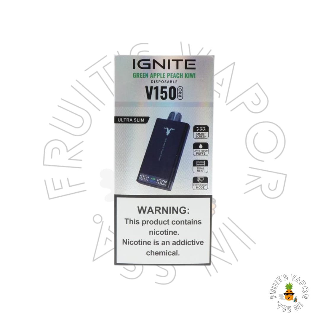 Ignite V150 -15.000 Puffs Green Apple Peach Kiwi