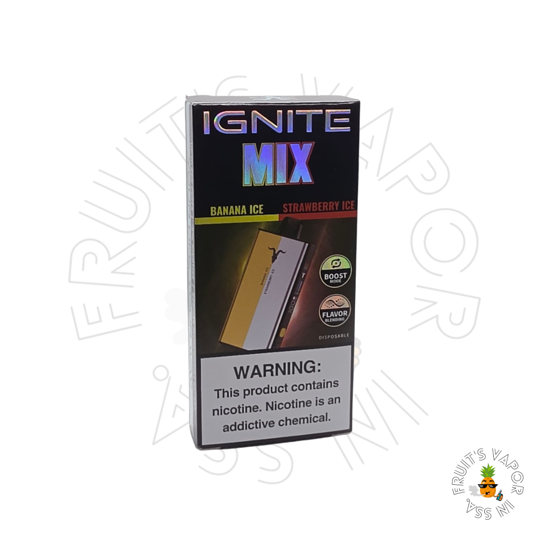 Ignite Mix - 40.000 Puffs Banana Ice e Strawberry Ice